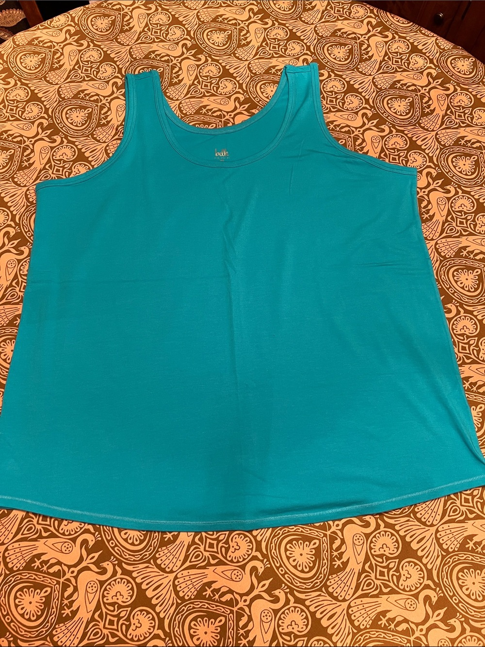 Belle by Kim Gravel Teal Scoop Neck Tank Top
